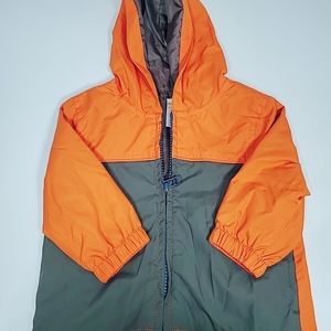 Gymboree Rain Jacket Orange and Gray